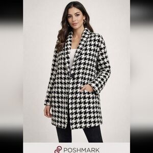 BlankNYC NWT Black And White Houndstooth Jacket Womens Size S